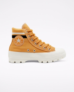 Converse Lugged Varsity Chuck Taylor All Star Női Magasszárú Narancssárga/Fehér | JTDLAHR-HU